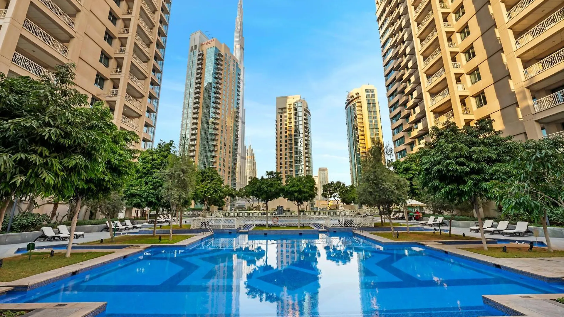 2Br With Mini-Golf In Dt Dubai With Partial Burj Khalifa View location